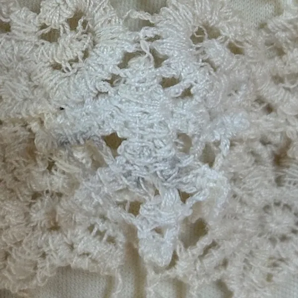 Solitaire Lace Maxi Skirt XS‎ Ivory Cream Crochet Boho Lined Cotton Indie - Image 7