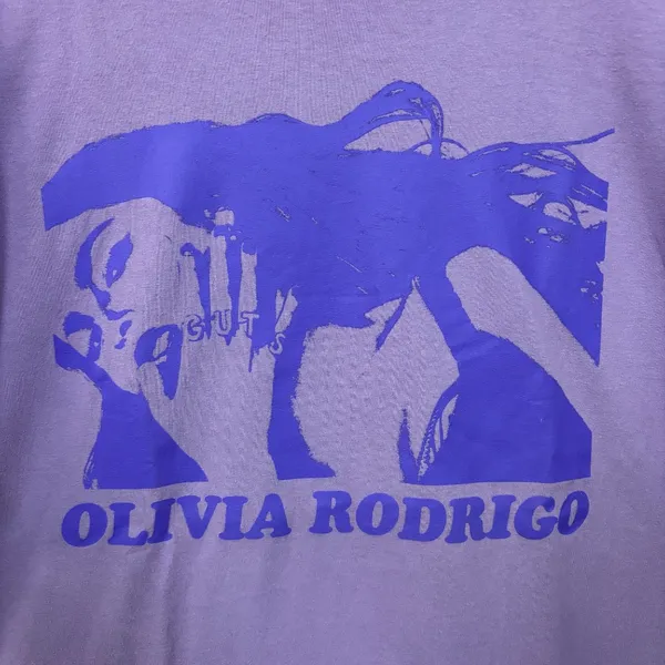 Olivia Rodrigo Guts Popstar Purple T-Shirt L/XL - Image 2