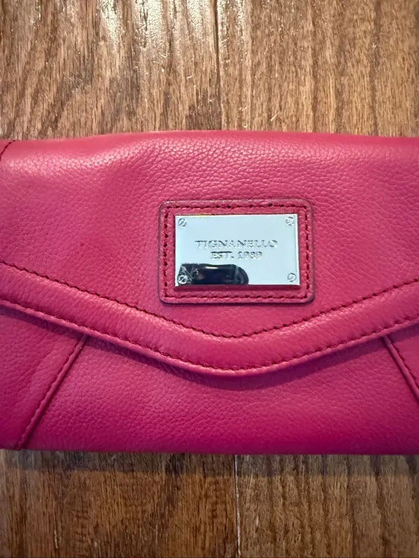 Tignanello red crossbody bag genuine leather 8”x5” - Image 4