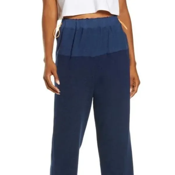 Free People Movement Surfside Joggers Highwaist Navy and Orange Size Small - Image 2