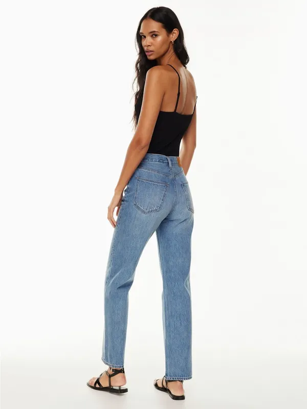 Aritzia Denim Forum Joni High Rise Loose Wide Leg Jeans Size 25 Medium Wash 26L - Image 5