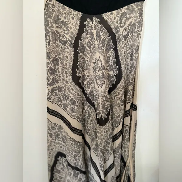 Vintage 90s Y2K Nicole Miller collection vintage silk long strapless dress - Image 6