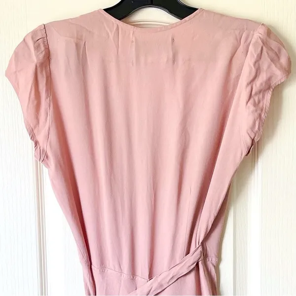 Reformation Chamomile Wrap Maxi Dress Blush Pink Cap Sleeve XS EUC‎ - Image 6