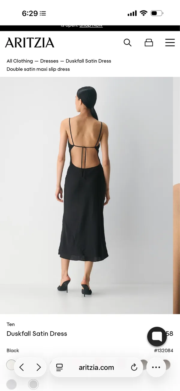 Aritzia duskfall satin dress - Image 9