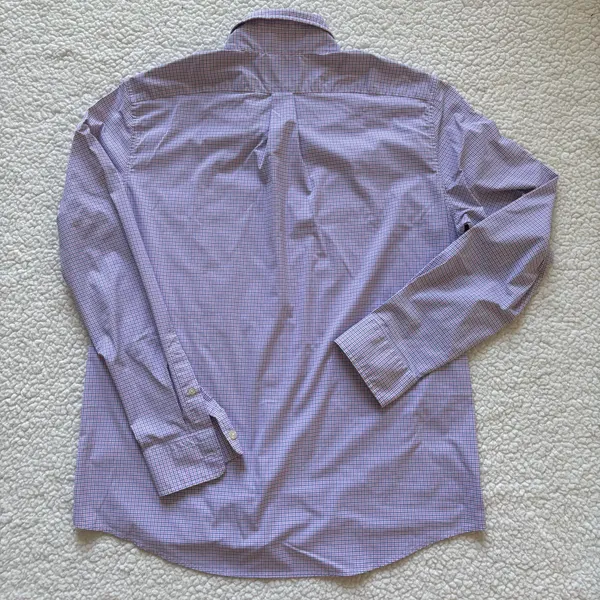 Vineyard Vines Purple White Micro-Gingham Plaid Button Up Classic Preppy coastal - Image 8