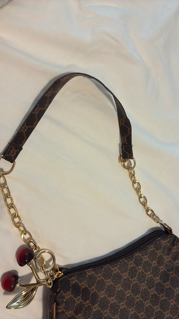 Brown and Gold Shoulder Bag - Image 3