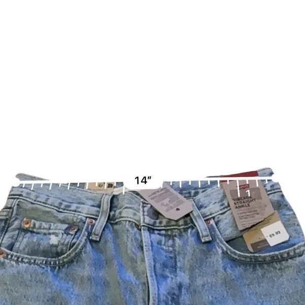 Levis NWT Ribcage Straight Ankle Jeans‎ Women's 28x27 High Rise Distressed - Image 7