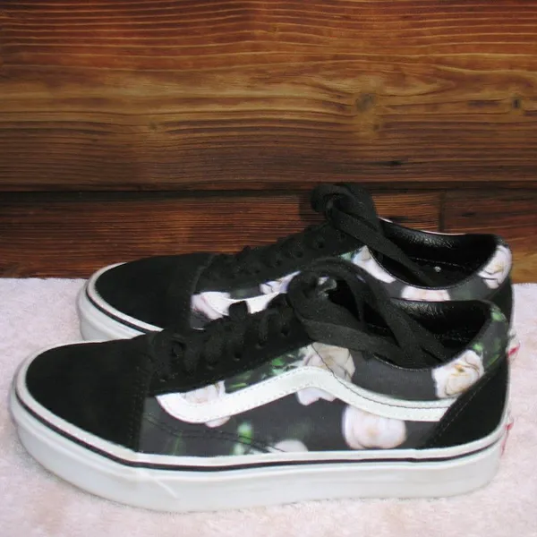 Vans Old Sckool Black Floral Sneakers - Image 2