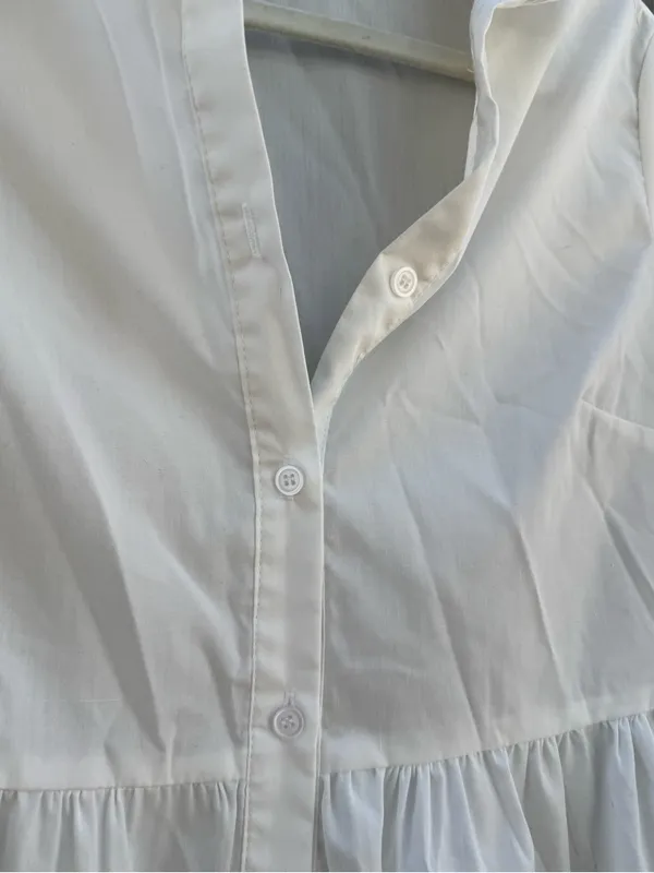 Cherish White Button Down Shirt Dress - Image 5