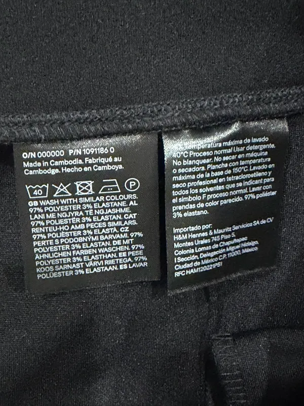 H&M Black Pull-On Pants with Tag Detail - Image 6