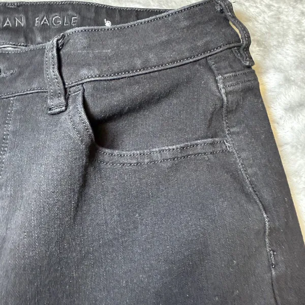 American Eagle Womens Size 12 Long The Dream Jean Black High Rise Jegging Skinny - Image 13