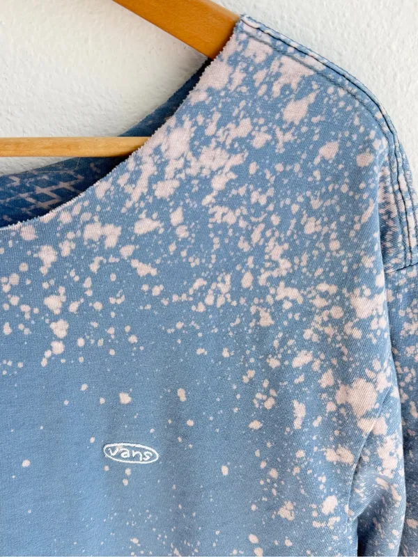 Vans blue off the shoulder bleached tee - Image 3