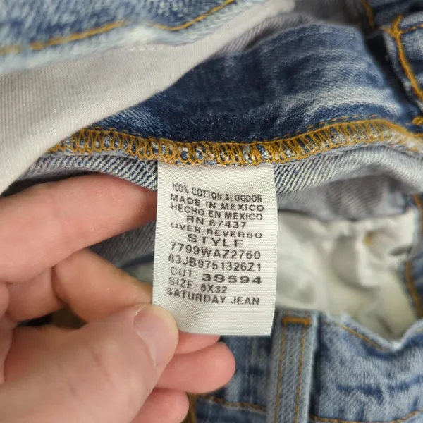 Vintage Polo Ralph Lauren Saturday Jeans Women's 6x32 Distressed Denim Ripped‎ - Image 7