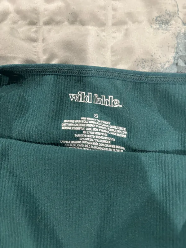 Wild Fable Green Spaghetti Strap Ribbed Tank Top, Sz S - Image 3