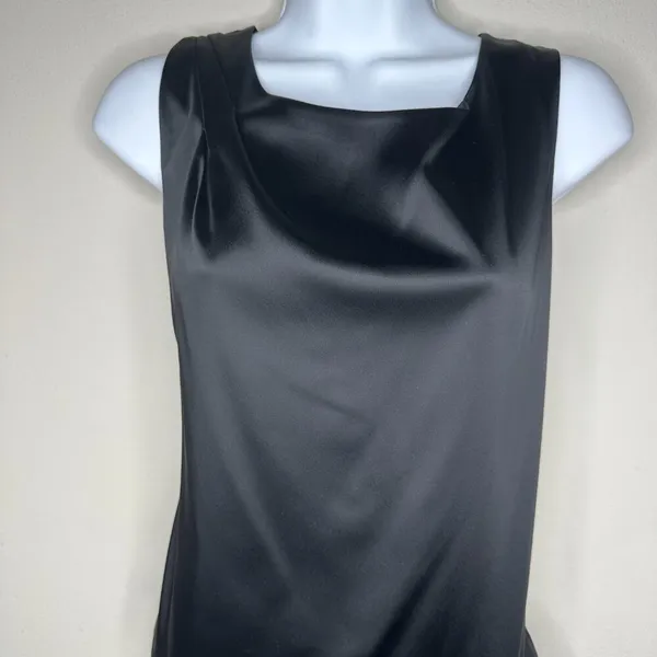 Vera Wang Lavendar Label Womens Asymmetrical Cocktail Dress in Black Size 4 - Image 2