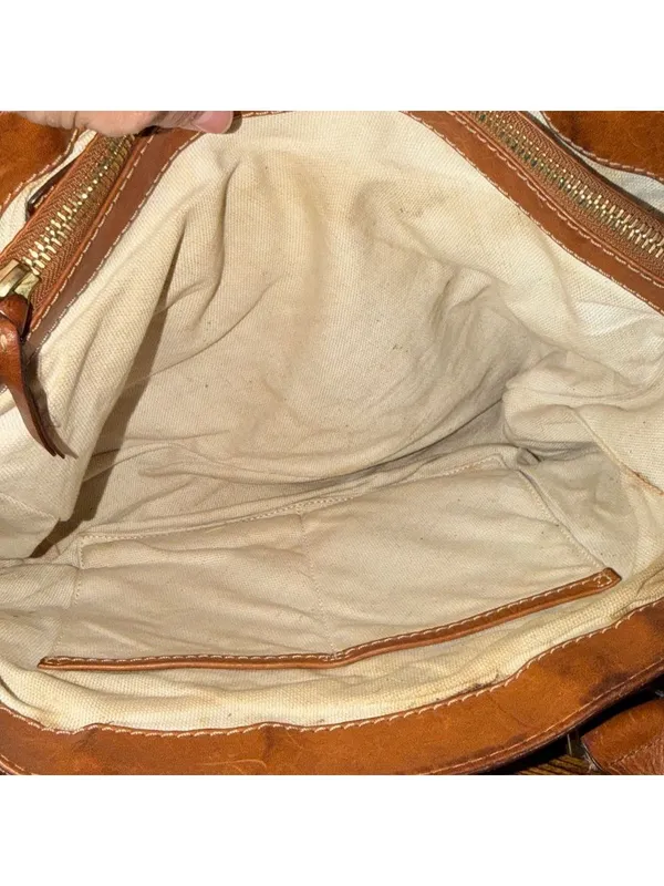 Vintage Michael Kors Leather Saddlebag Bag Purse weekend luggage vacation travel - Image 5