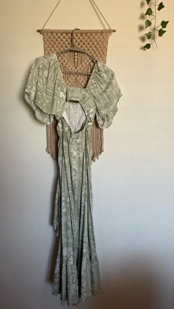 Floral maxi dress Green Size XS - Image 2
