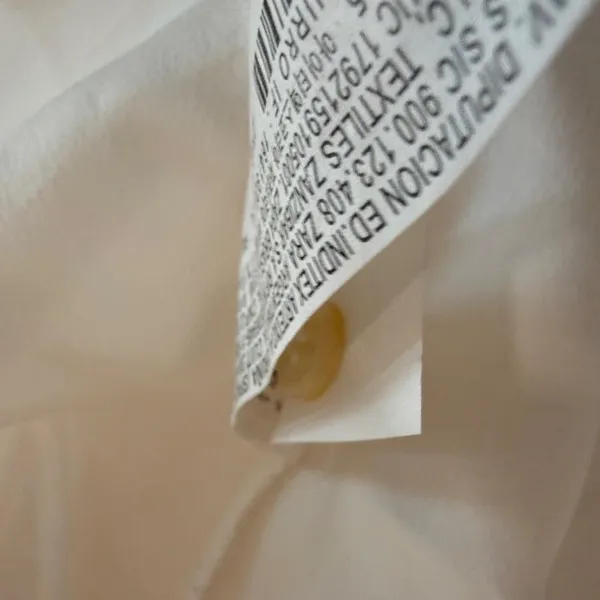 Zara White Button-Up - L (Satin-like) - Image 6