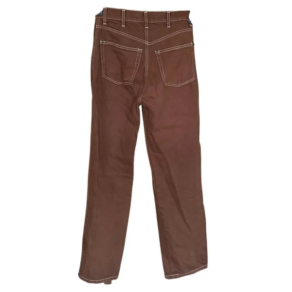 Reformation Brown Cowboy High Rise Straight Jeans Size 23 - Image 5