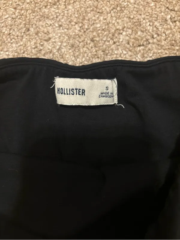 Hollister Black Strapless Dress with White Skirt - Image 3