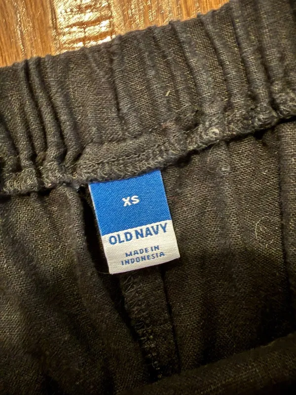 Old navy black linen midi skirt size xs - Image 4