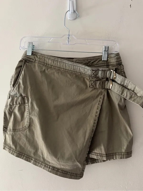 Anthropologie Hei Olive Green Cargo Utility‎ Skort - Image 2