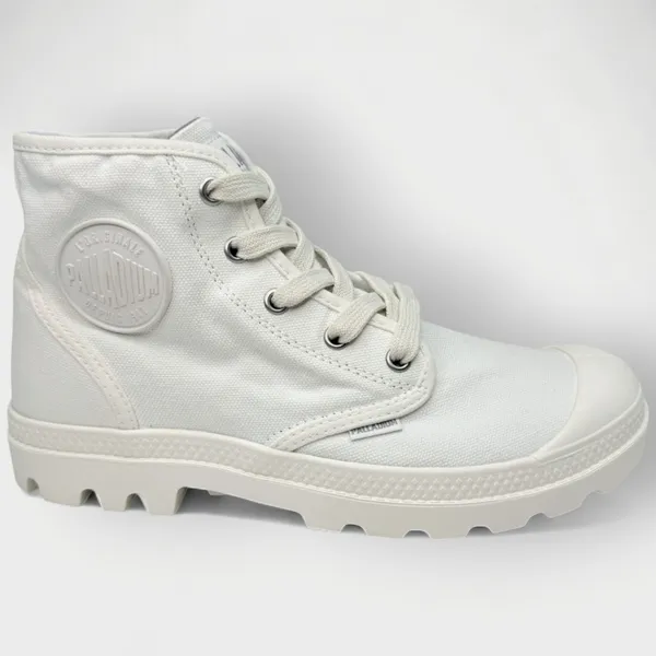 Palladium Pampa Hi Women’s Canvas Boots White Size 7.5M 92352-116-M - Image 2