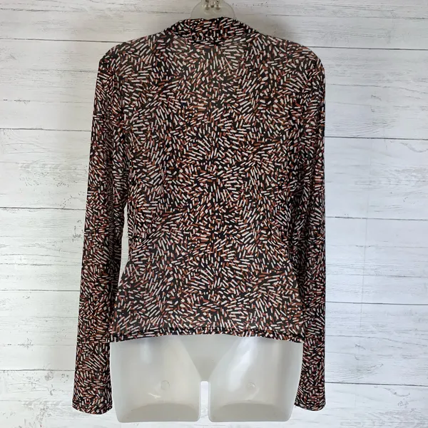 Sweet Rain mesh button front women's top size XL 90's style - Image 4