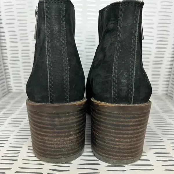 Lucky Brand LK-ROQUEE Black Suede Double Zip Ankle Booties Sz 9M/39 Boho Grunge - Image 8