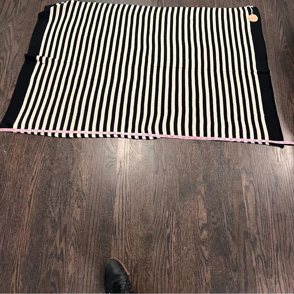 Jack + Lucy Black and Cream Striped Scarf Oversized NWT - Image 6