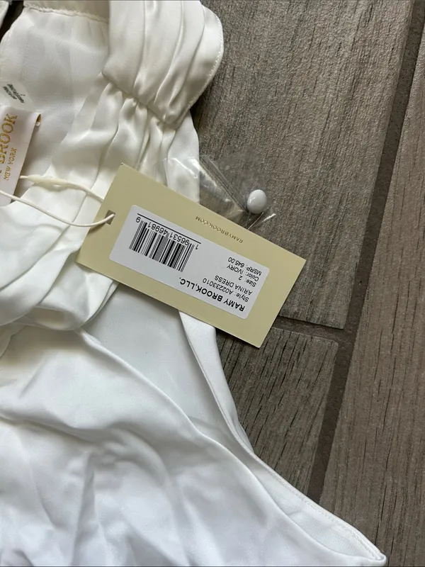 Ramy Brook White Halter Pleated Maxi Dress - Image 4