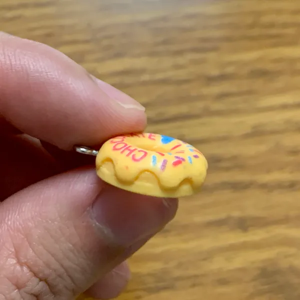 Donut Charm Pendant Yellow - Image 5
