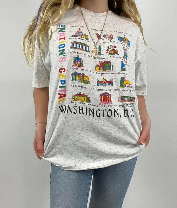 Vintage Washington DC Graphic T-Shirt - Image 2