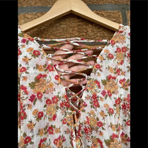 Anthropologie FIG & FLOWER boho dress large - Image 11