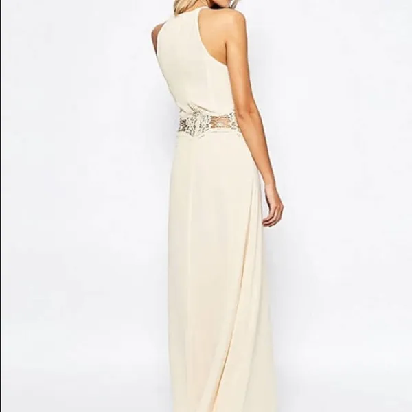 NWT Jarlo London ASOS Cream Aden Maxi Dress Lace Insert Waist Size XS/8 - Image 13