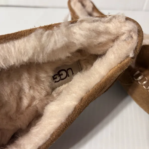 UGG SN 1106878 Ansley brown suede sheepskin-lined slippers women size 9 - Image 9