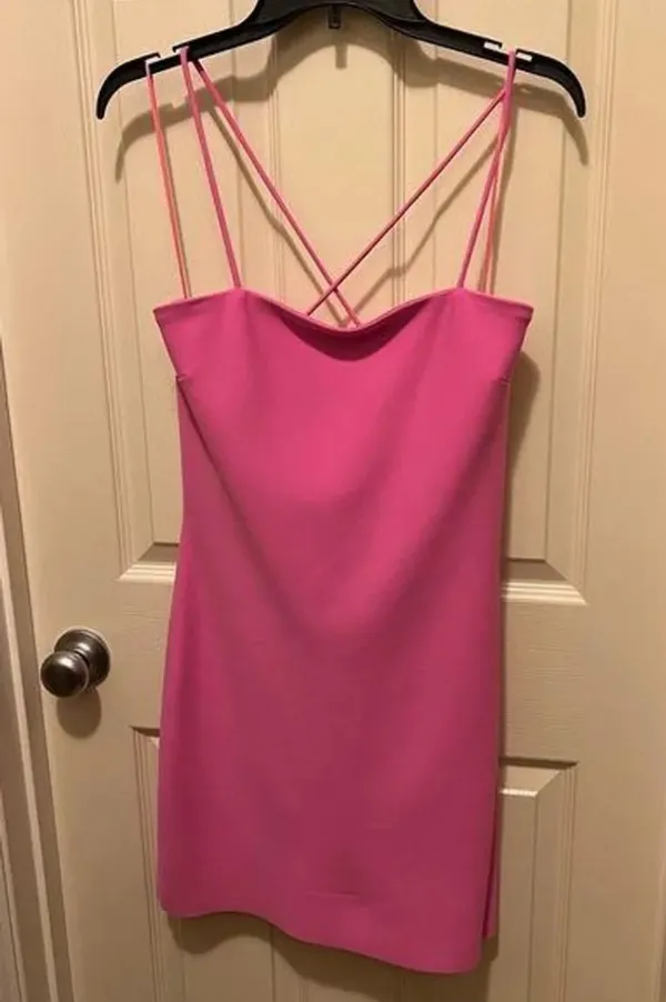 Amanda Uprichard Ronit Dress in Pink - Image 11