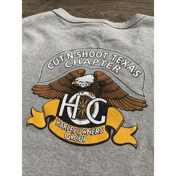 Womens harley davidson group long sleeve v neck‎ shirt Cut-N-Shoot Texas size XL - Image 6