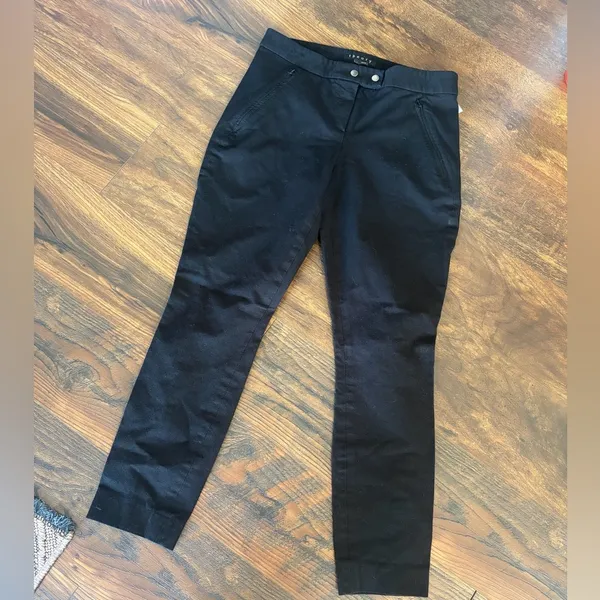 Theory Cropped Straight Legged Trousers Size 0 Dress Career Pants - Image 3