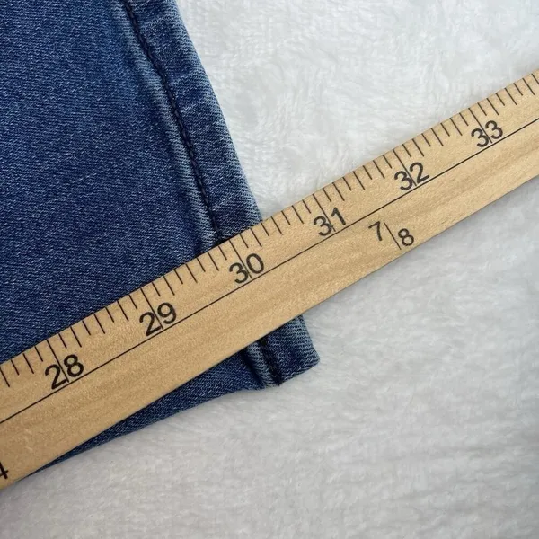 Old Navy‎ Sz 14 Jeans Wow Mid Rise Boot Cut Stretch Women's Boho Blue Denim - Image 14