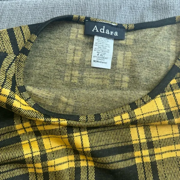 Adara Plaid Clueless inspired set Yellow Size M - Image 3