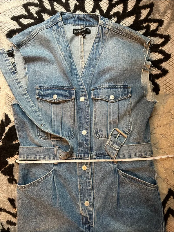 Blank NYC Light Blue Denim Sleeveless Jumpsuit - Image 7