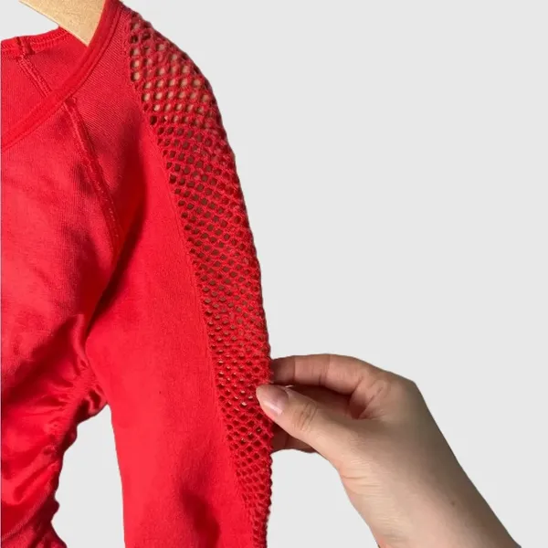 FP Free People Movement On The Rise Long Sleeve Layer Bittersweet Red XS / S - Image 5