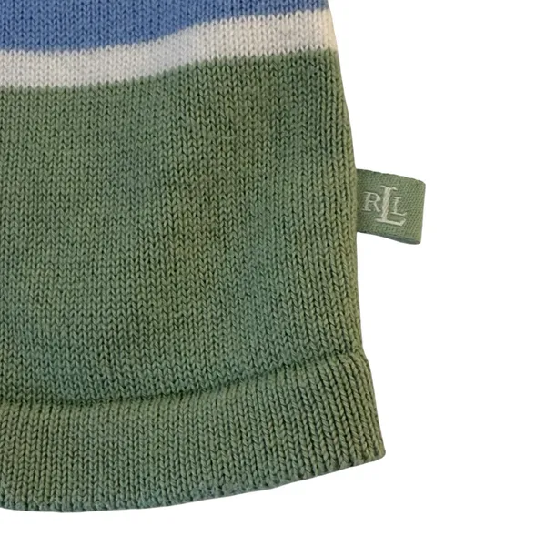 Lauren Ralph Lauren Sweater Vest Green Striped Knit Small Preppy Tennis Prep - Image 6
