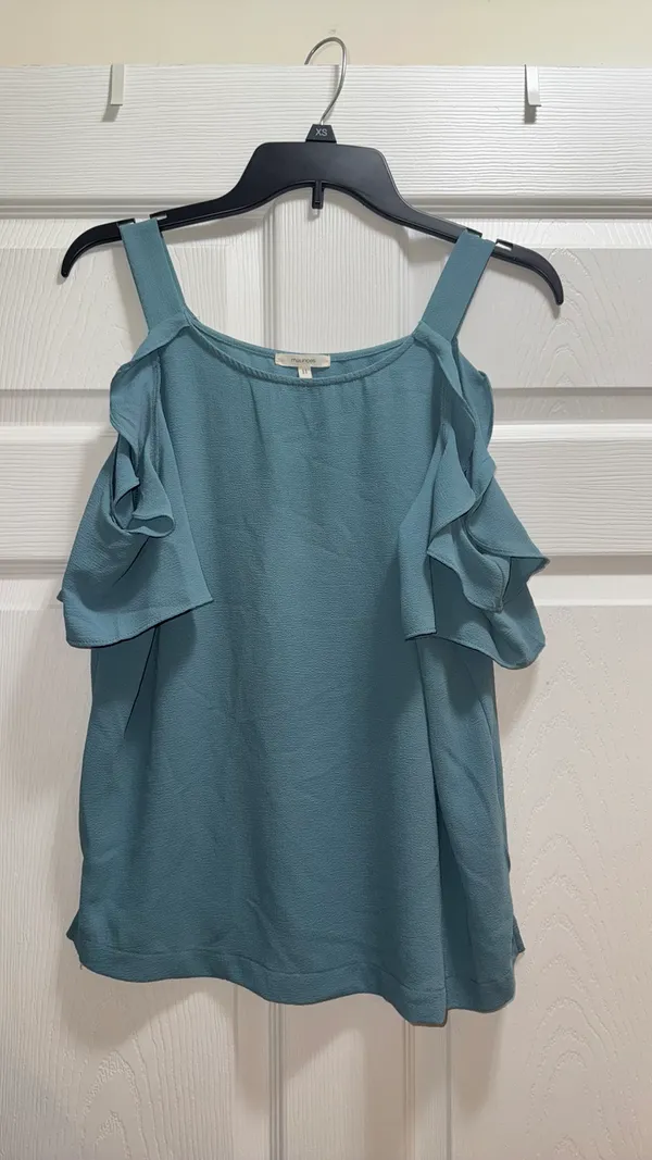 Off-The-Shoulder Maurices Top Blue - Image 2
