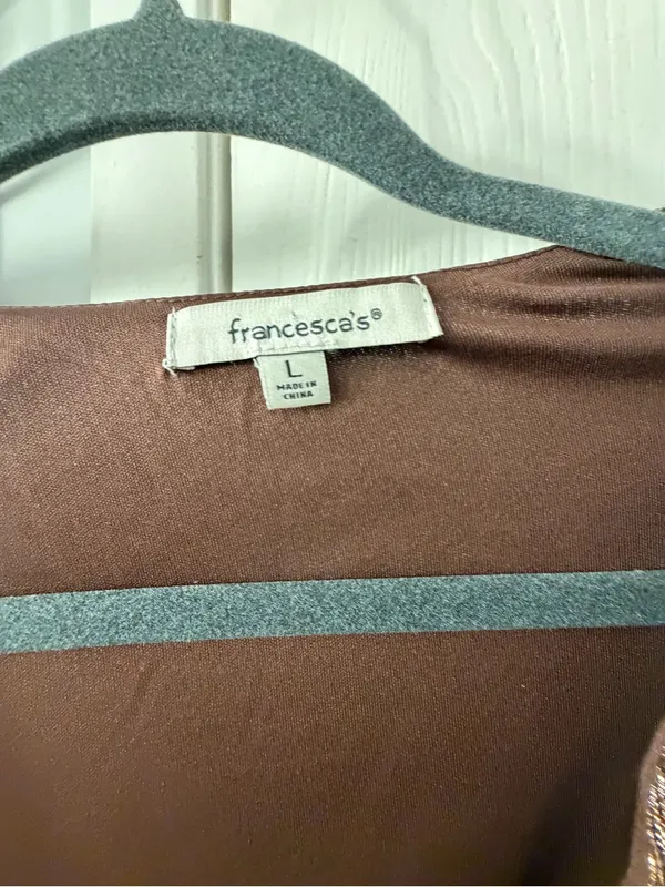 Francesca's Collections BronzeLightweight Knit Top - Image 3