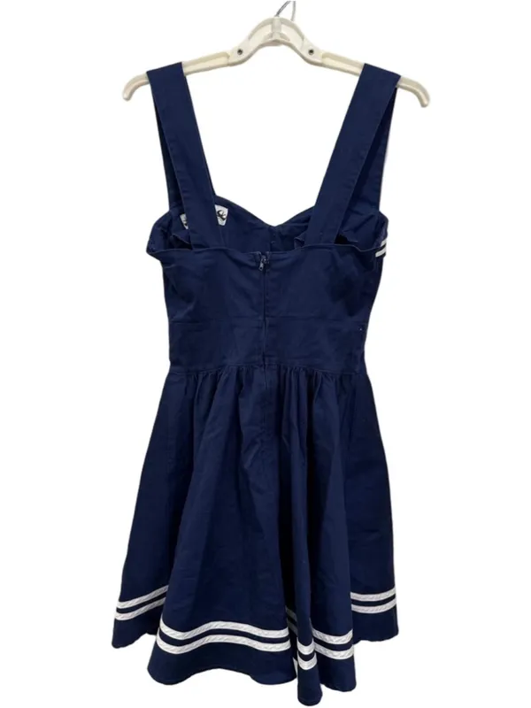 Hell Bunny Navy White Sailor Mini Dress Women's Size S - Image 6