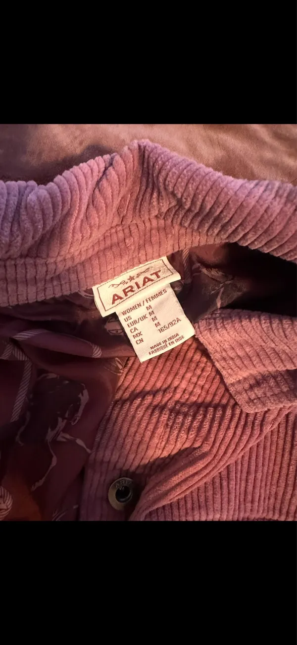 Ariat Corduroy Shacket Small - Image 3