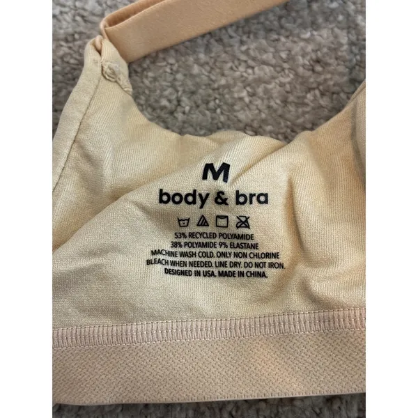 Body & Bra Wireless‎ Bralette Medium Beige Seamless Comfort Lounge Intimates - Image 3