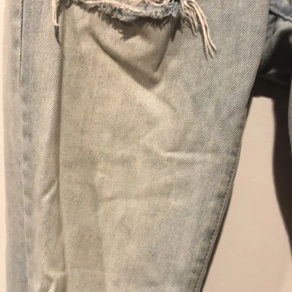 Garage Light Wash Distressed Straight Leg Jeans - Image 3